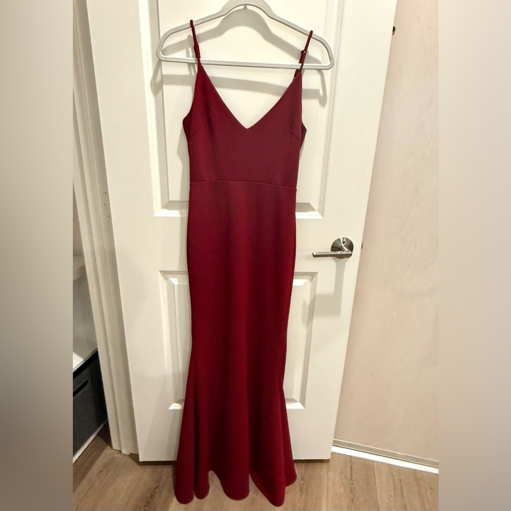 Lulus Infinite Glory Wine Red Maxi Dress NWOT - Picture 3 of 9